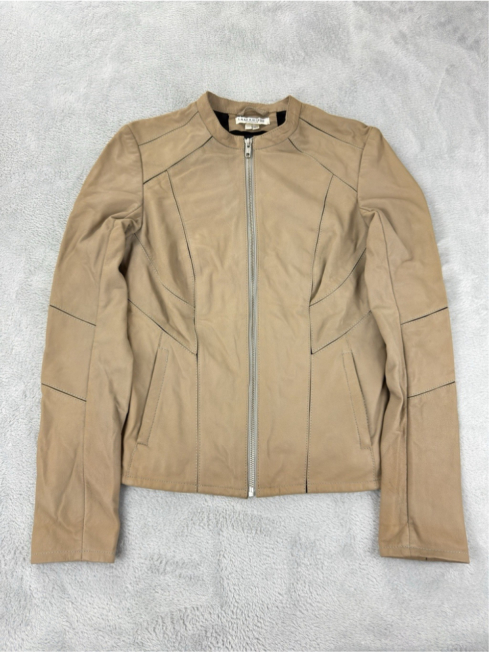 Lamarque Collection Women's Leather Jacket Brown Size XS